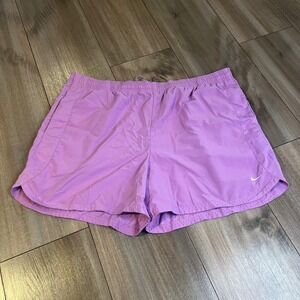 Nike Running‎ Shorts Purple Athletic Gym Workout Womens Large Bin H-30